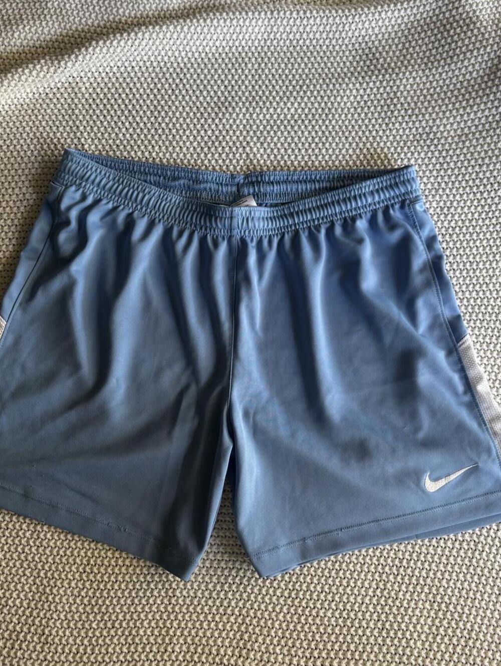 Nike Women's Blue and White Dri Fit Shorts Medium